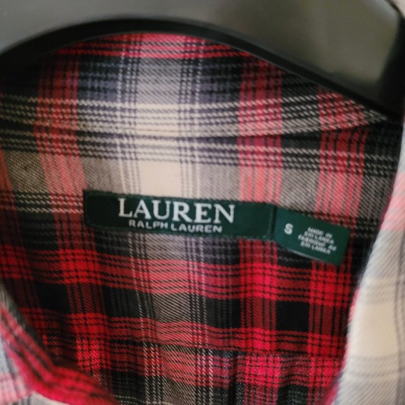 SOLD - Ralph Lauren Red Plaid Blouse US S - Picture 3 of 9